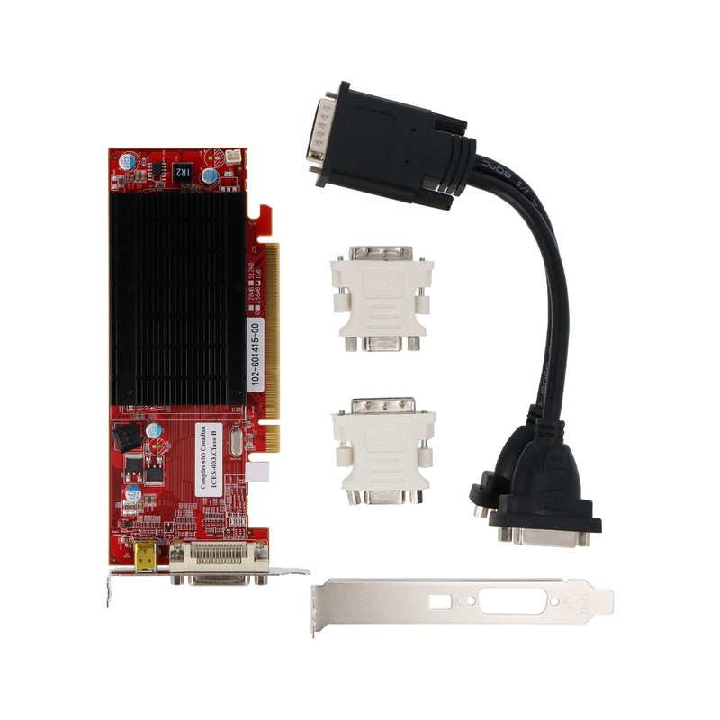 VisionTek Products Radeon 6350 SFF 1GB DDR3 3M DMS59 with 2X DVI-I to VGA Adapter Graphics Cards 900456 - Image 1